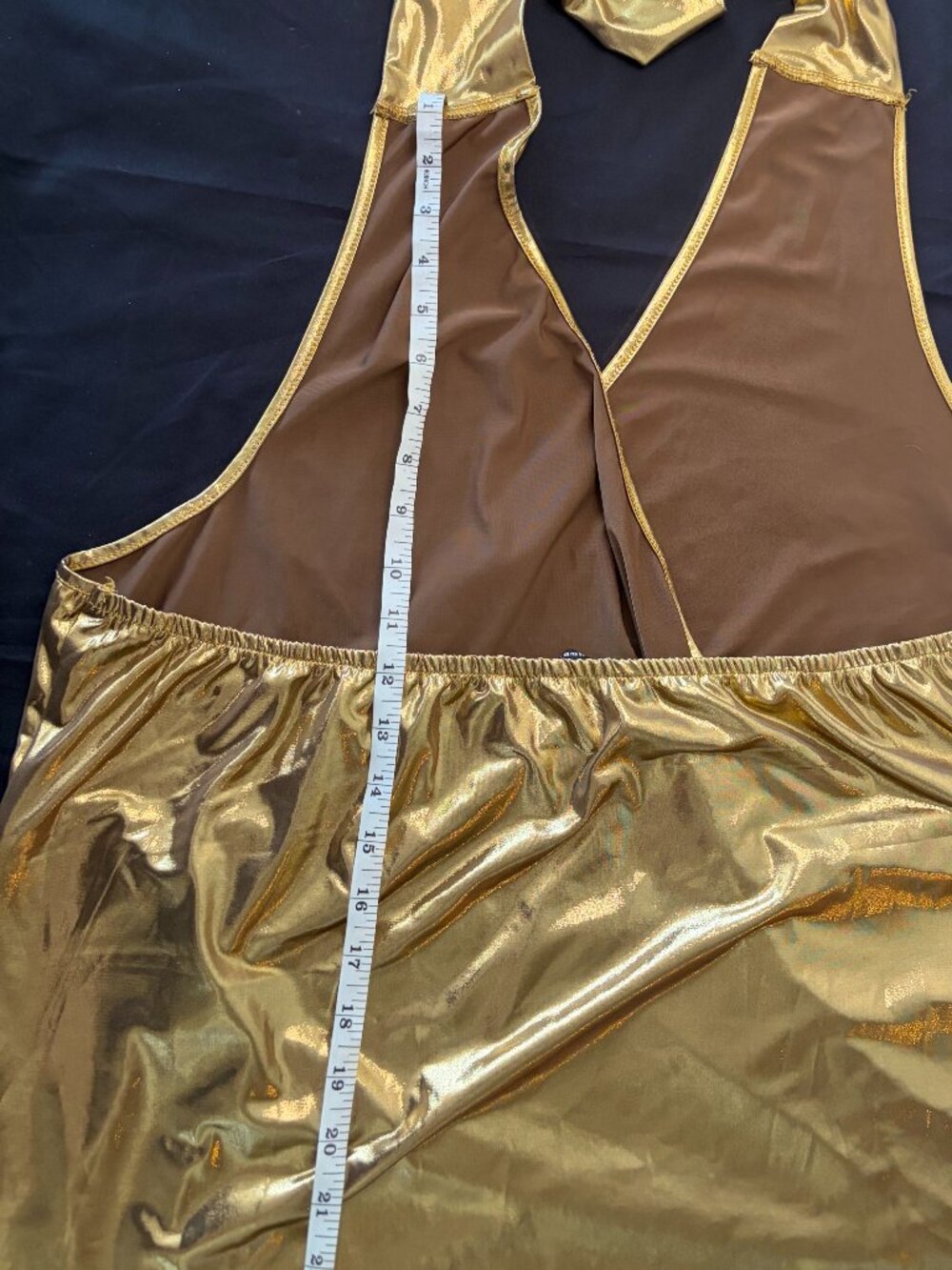 "Golden Hour" Outfit | Metallic Gold Halter Mini Dress + Bangles + Rings | 22 - Picture 12 of 12